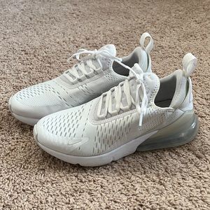 Nike Air Max 270 - all white color, gently used; womens 7.5